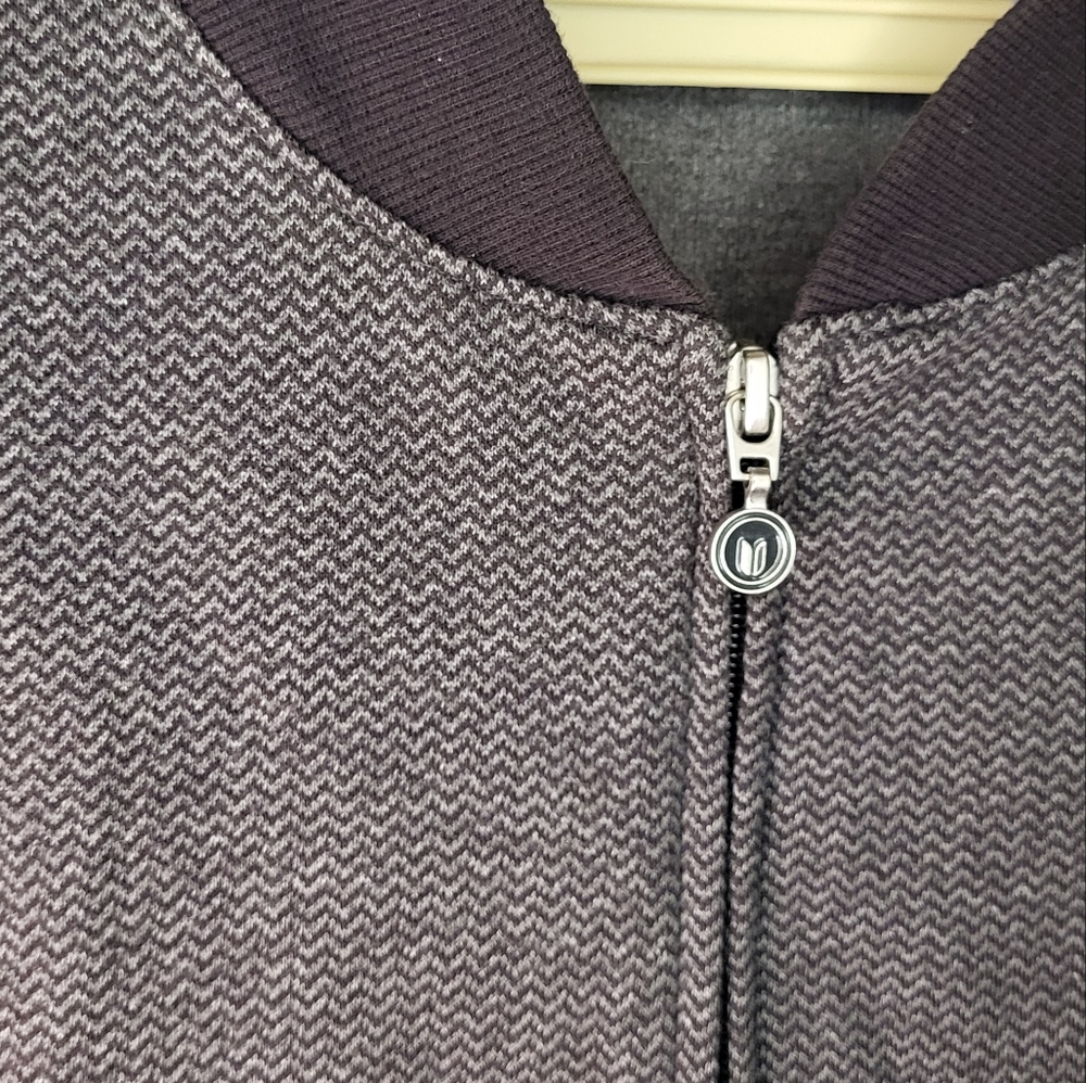 Linksoul Full Zip Herringbone Pattern Sweater Siz… - image 3